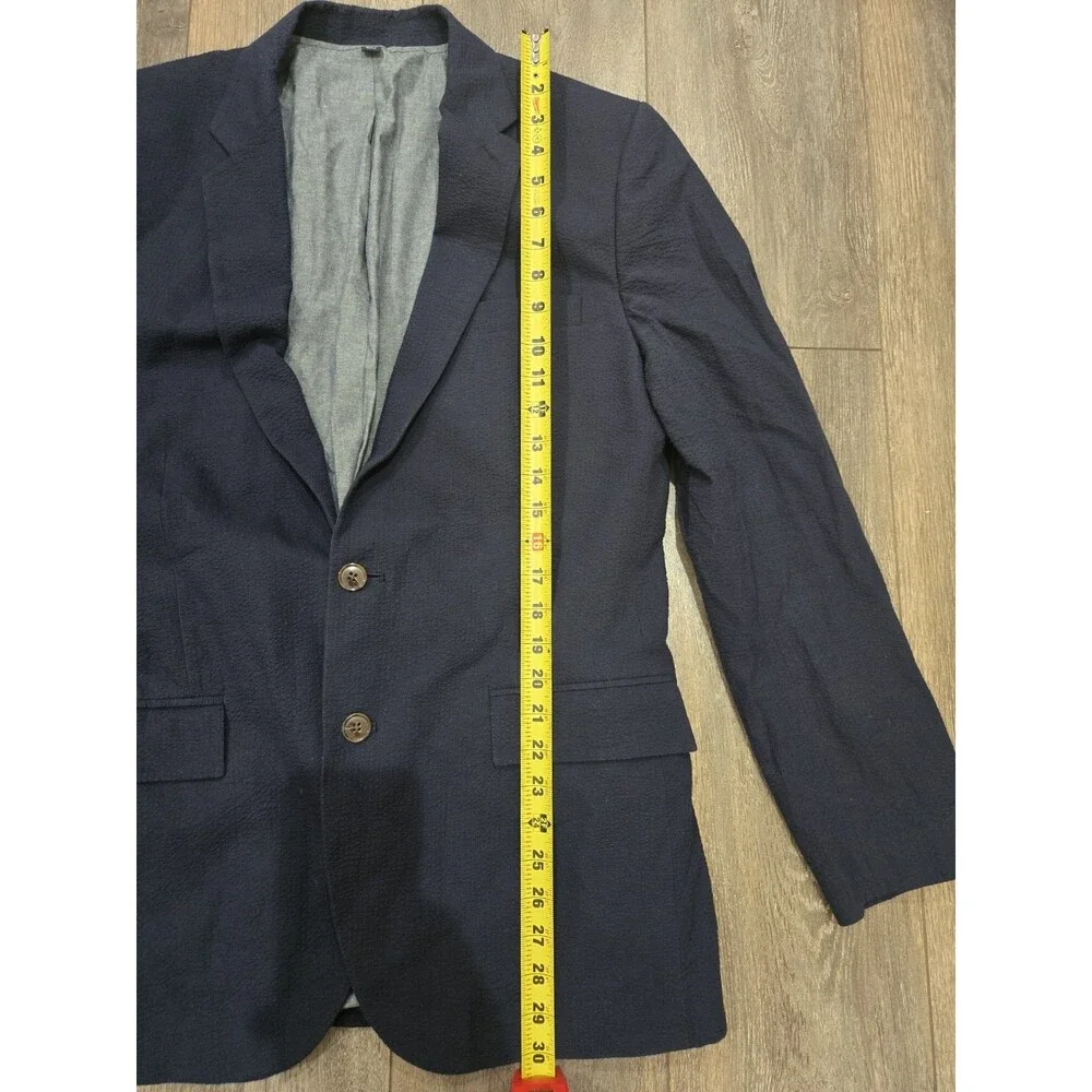J.Crew Thompson Blazer Mens 40R Navy Textured Sport Coat 2 Button Preppy